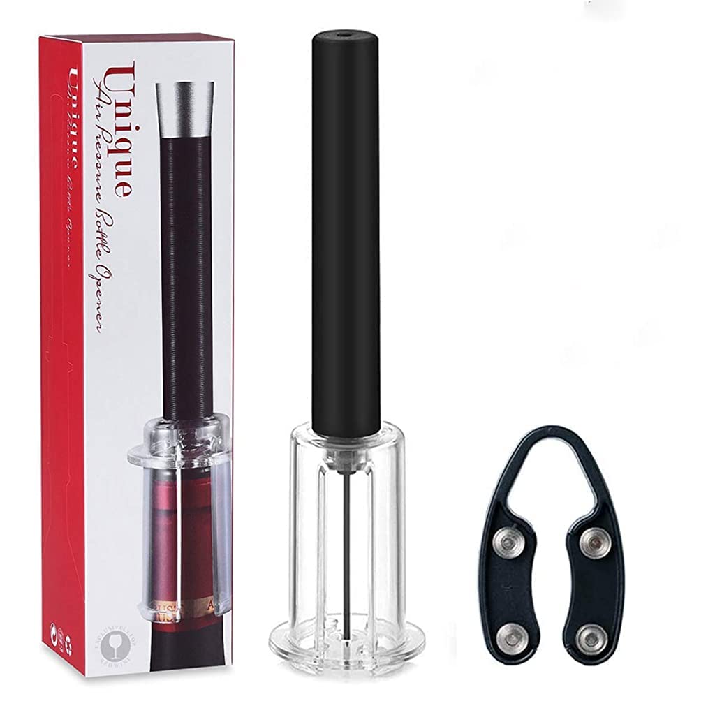HASTHIP Wine Opener with Tinfoil Cutter, Air Pressure Pump Wine Bottle Opener, Easy Cork Remover Corkscrew, Gifts to Wine Lovers Party Supplies HASTHIP Wine Opener with Tinfoil Cutter, Air Pressure Pump Wine Bottle Opener, Easy Cork Remover Corkscrew, Gifts to Wine Lovers Party Supplies